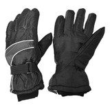 Guantes Térmicos Impermeable Reforzado Ajustable Talle Unico Negro/gris