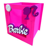12pzs Caja Barbie Fiesta Personalizada Cumple Mdf Pintadas