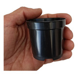 20 Mini Vasos Plástico N6 Preto Suculentas Cactos Atacado