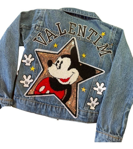 Jaqueta Jeans Infantil Menino Personalizada Mickey (disney)