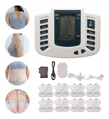 Device Tens Shock Physiotherapy Electroshock 16 Electrodes