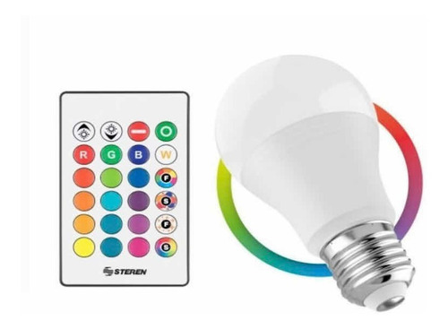 Foco Lámpara Led Rgb Con Control Remoto Ac85