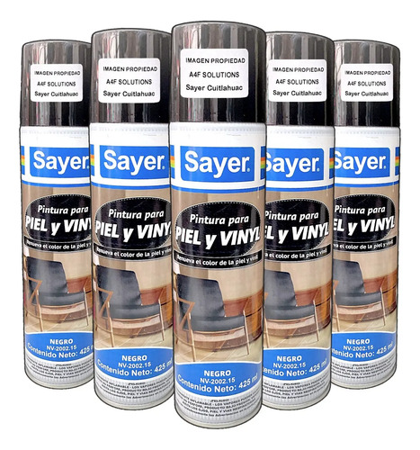 5 Pzas Pintura Piel Cuero Vinil Y Plástico Sayer 7 Tonos