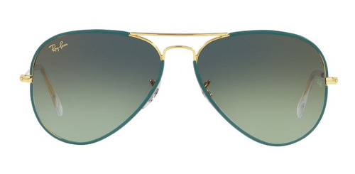 Lentes De Sol Aviator Full Color Verde Degradé Ray-ban