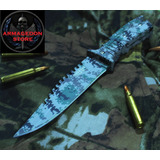 Cuchillo De Caceria Camuflaje Pixel Militar Caza Montañismo