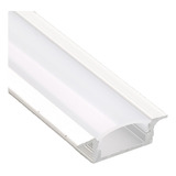 Perfil Slim Para Fita Led Embutido Branco 2 Metros 2,5cm