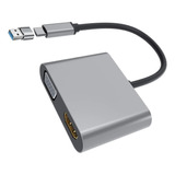 Convertidor Adaptador Cable Tipo C A Vga Y Hdmi Usb 3.1 4k