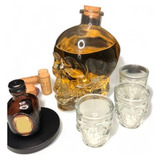 Combo Licorera Calavera 750ml + 2 Copas