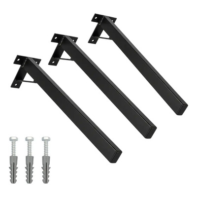 Kit 3 Suporte 55cm Mão Francesa Preta Fixar Mármore Granitos | Frete grátis