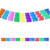 Papel Picado Fiesta Mexicana Charrería Paq De 10 Tiras De 5m