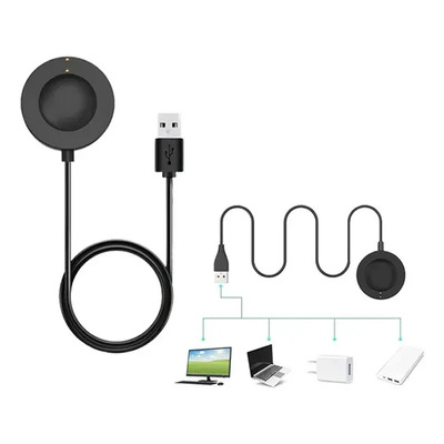 Base de carga compatible con Fossil Gen 4, 5, 5E, 6, Michael Kors Runway, Skagen falster 2, Misfit Vapor Diesel Guard 2.5 - Cable de carga USB 1M - Accesorios para smartwatch | Meses sin interés