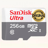 Cartão De Memória 256gb Sandisk Ultra  Micro Sd  Original 