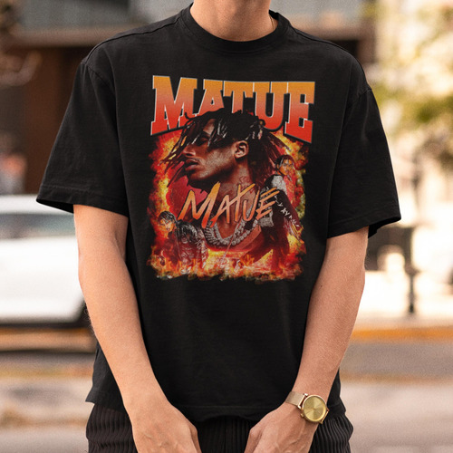 Camiseta Graphic Tees Matue Rapper Maquina Do Tempo Album
