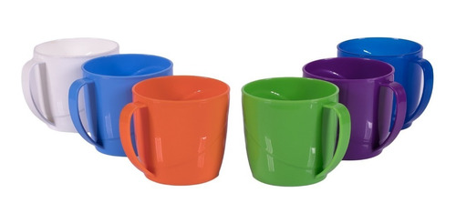 Jarra Taza Mug Plastica Duro X 12 Unidades