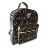 Mochila Harry Potter Hogwarts Mujer Color Negro