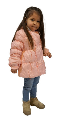 Campera Nena Niña Imper Interior Micropolar Capucha Con Piel