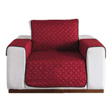 Protector De Sillon Chico Marsala Rojo Doble Vista Vianney Sirve También Para Reposet (reclinable)