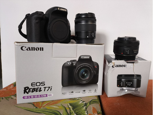 Camera Canon T7i Com 2 Lentes E Flash