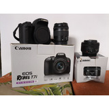 Camera Canon T7i Com 2 Lentes E Flash