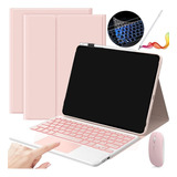 Funda Teclado Mouse Lapiz Para Xiaomi Redmi Pad Se 11 Rosa ,