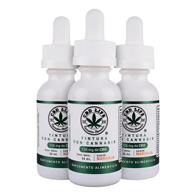 3 Pack Aceite Cbd Life Tintura 125mg Gotas Sabor Naranja | Meses sin interés