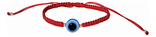 Pulsera Hilo Rojo Macrame Ojo Turco Plata Amuleto Protector 