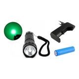 Kit Lanterna Tática 501b Sem Zoom Luz Verde 800 Lumens