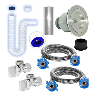 Kit Completo Instalación Tarja 1 Tina Coflex Acero Inoxidable Blanco | Envío gratis