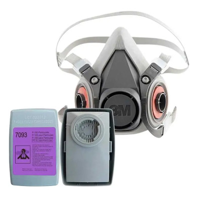 Mascarilla 6200 3m Mediana Media Cara Filtro 7093 Cn Humo | Meses sin interés