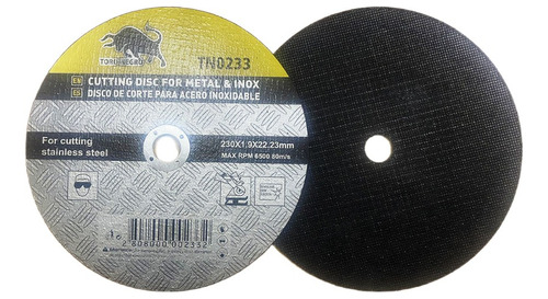 Pak 10 Discos De Corte Fino De 9 X1.9mm Toro Negro Color Amarillo