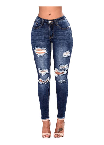 Jeans Dama Corte Colombiano Ajustados Mezclilla Pantalones