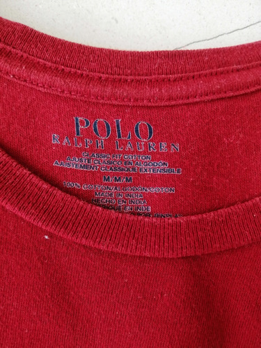 Polo Ralph Lauren Playera Talla M Color Rojo, Naranja. 