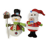 Imanes De Santa Claus Y Muñeco De Nieve  Para Refrigerador