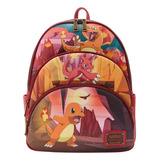 Mochila Loungefly Pokémon Charmander Evolution Color Rojo