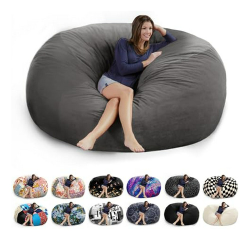 Funda Para Silla Tipo Puf Gigante De 6 Pies - Cama Tipo Puf 