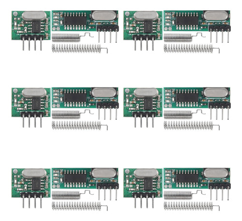 Xiitia 6 Juegos De Transmisor Y Receptor Rf Inalámbrico De 4