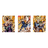 Cuadro Lenticular 3d Dbz Goku Gohan Vegeta