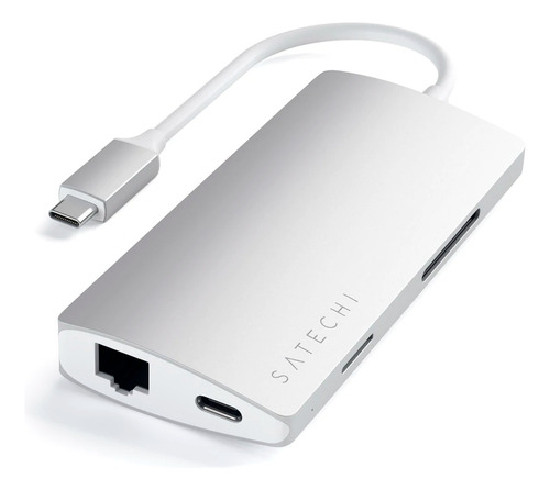 Hub Adaptador Satechi V2 Usb-c Hdmi 4k Usb 3.0 Red Sd Msd