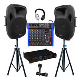 Sonido Premium Para  Dj Consola-bafles-potencia-mic 