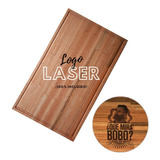 Tabla Eucalipto Asado Cocina Madera 50x30 + Grabado Laser