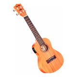 Ukulele Shelby Su23me Stnt Concert 23 Mogno Fosco Eletrico Cor Marrom