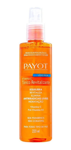Loção Facial Tôncio Revitalizante Payot 220ml Com Vitamina C