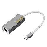 Adaptador Usb-c 3.0 A Lan Gigabit Red Rj45 Ethernet Metalico