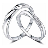 2 Anillos Duo Promesa Plata Fina 925 Amor Parejas 14 Febrero