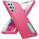 Funda Para Samsung Galaxy S22 Ultra - Rosa/verde Con Sopo...