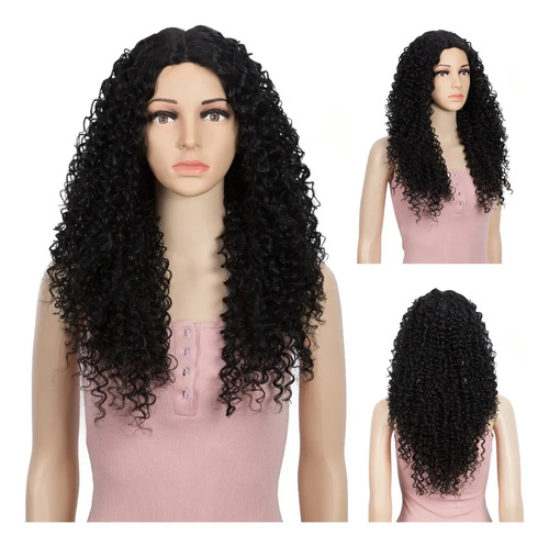 Pelucas Para Mujer Larga Ondulada Rizada Natural Sintética | MercadoLibre