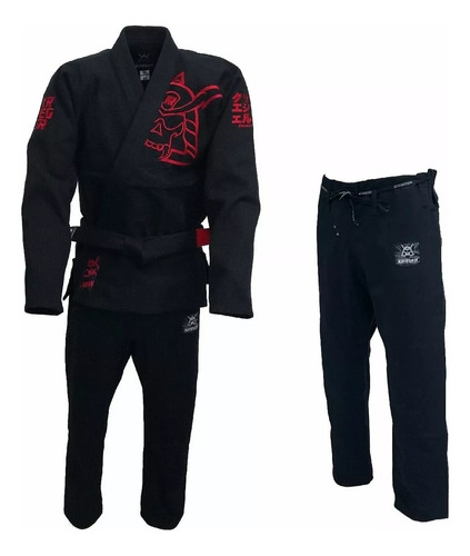 Kimono Jiu-jitsu Bjj - Krieger Phantom Preto E Vermelho