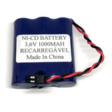 Bateria Carrinho 3,6v 1000mah Ni-cd Aa - Com Conector Smp02