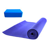 Kit Yoga Mat Premium 6 Mm + Yoga Block Eva  Combo Set