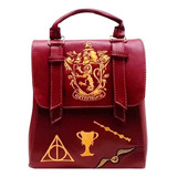 Mochila Harry Potter Hogwarts Mochila De Mujer Color Vino Color Rojo Diseño De La Tela Liso